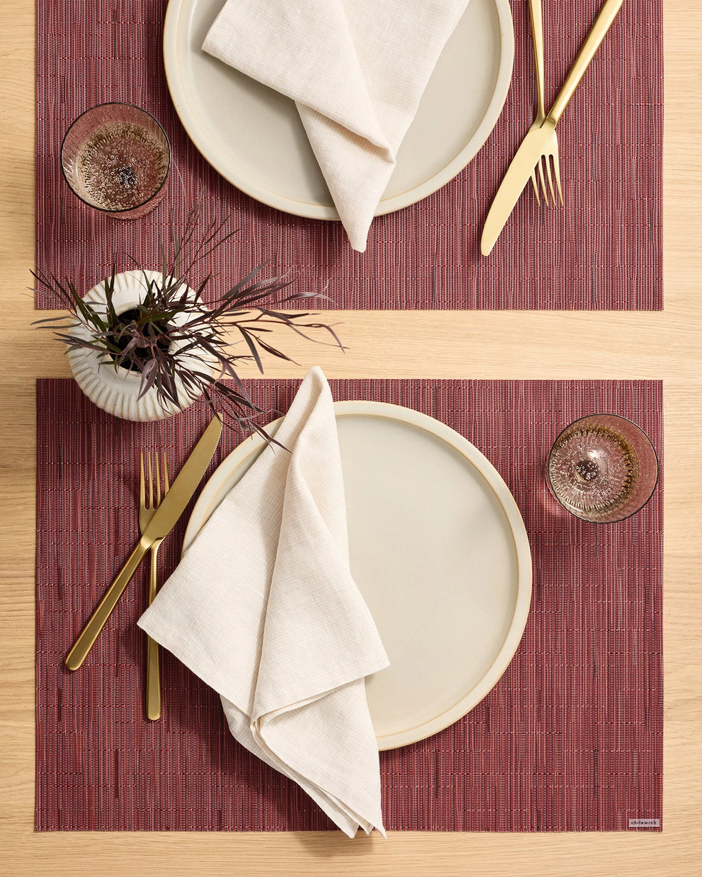 Bamboo Easy-Care Rectangular Placemat, Set of 4 by Chilewich - One Size / Coconut