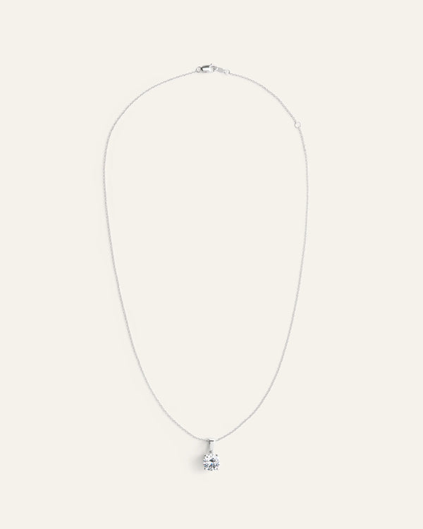14K Gold Lab Grown Diamond Solitaire Pendant - 2ct - One Size / Yellow Gold
