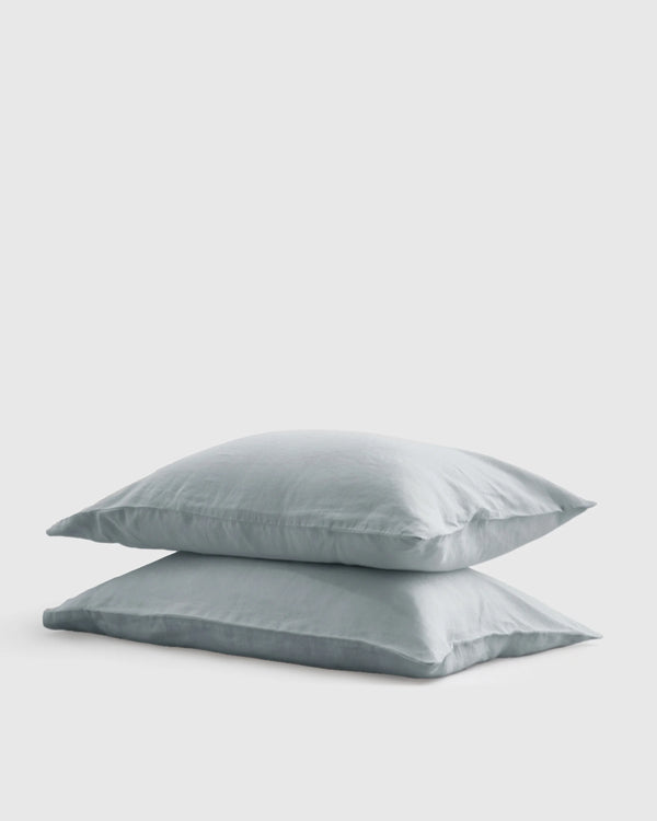 European Linen Pillowcase Set - Standard / White
