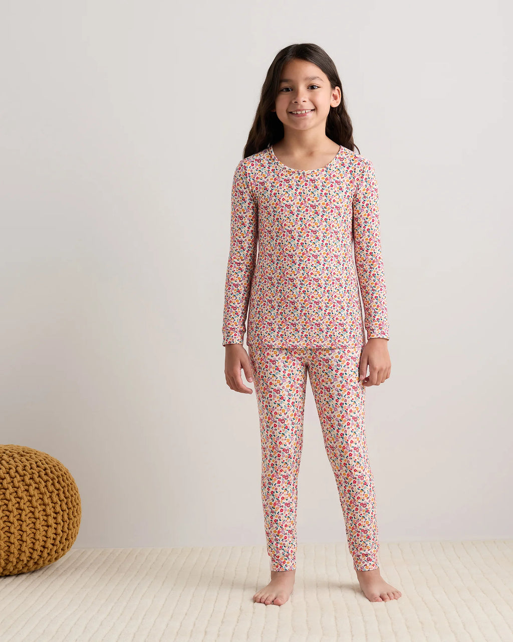 Bamboo Long Sleeve and Pant Pajama Set - 6 / Wildflower Dreams