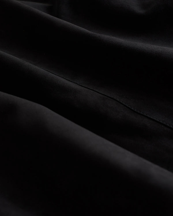 100% Suede Café Racer Jacket - S / Pecan Brown