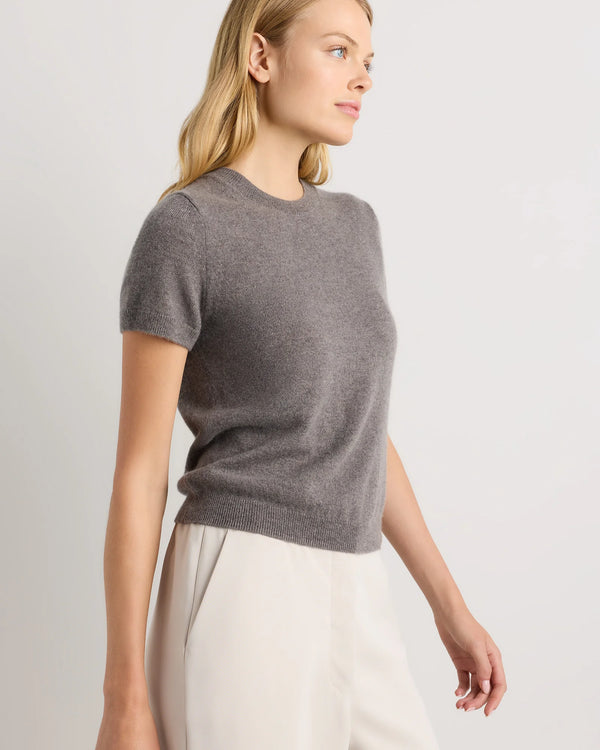 Mongolian Cashmere Tee - XS / Pale Custard Yellow