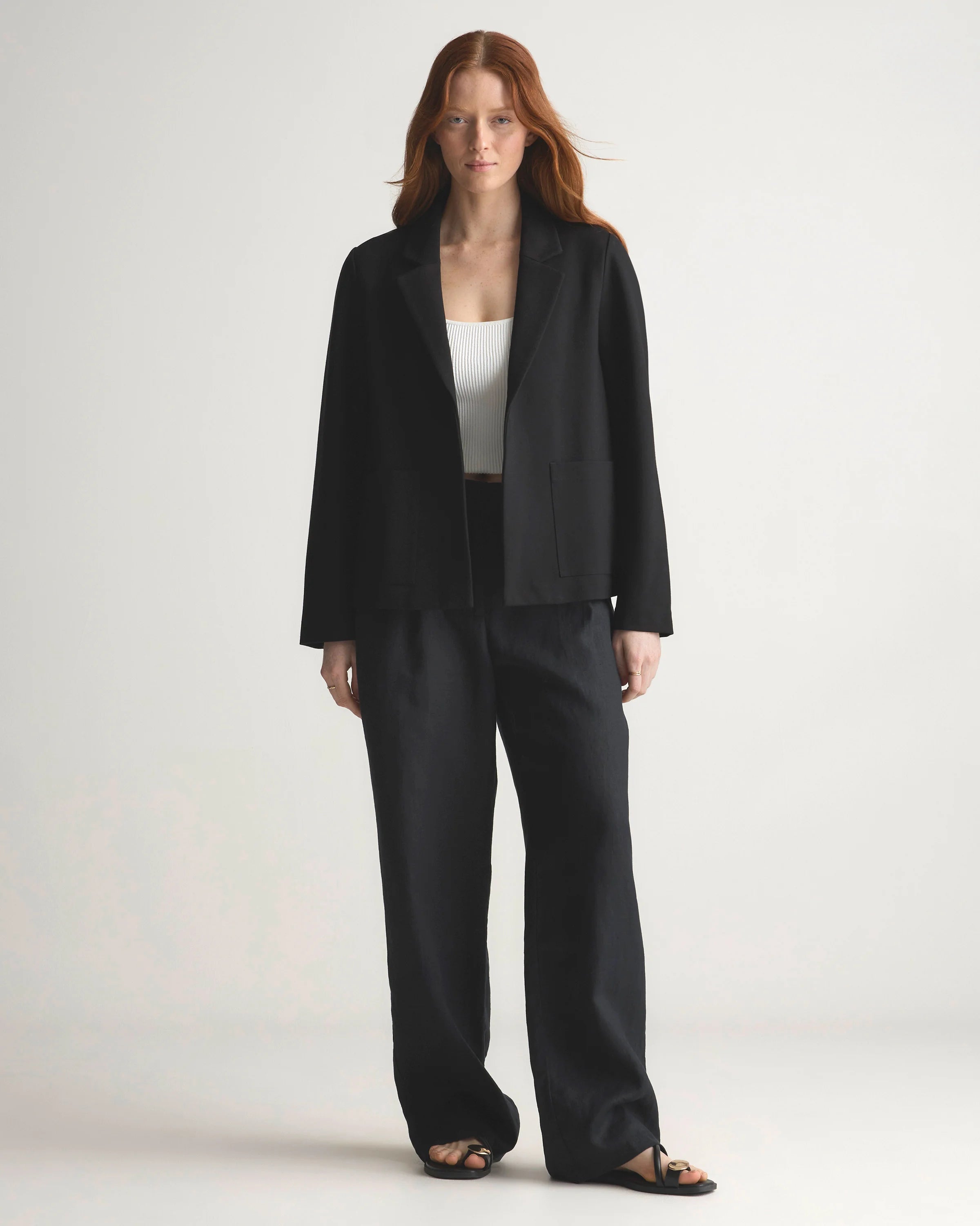 Ultra-Stretch Ponte Open Blazer - XS / Black Secondary image