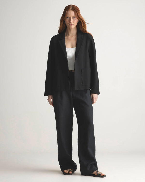 Ultra-Stretch Ponte Open Blazer - XS / Black