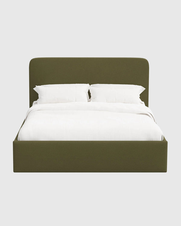 100% Linen Curved Bed - Full / Canvas