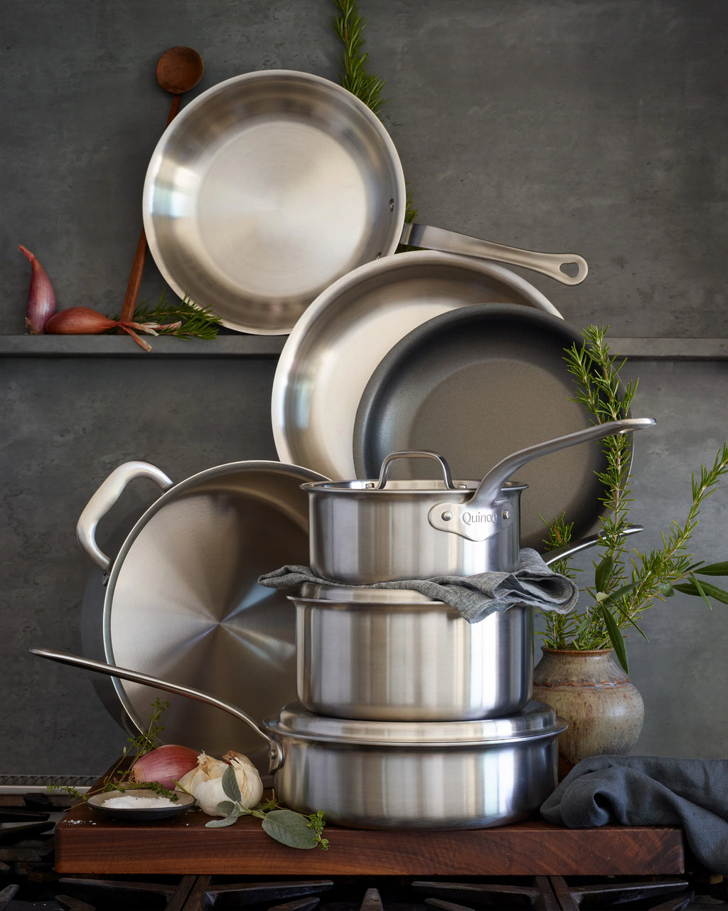 5-Ply Stainless Steel Saucepan - 2 QT / No Color
