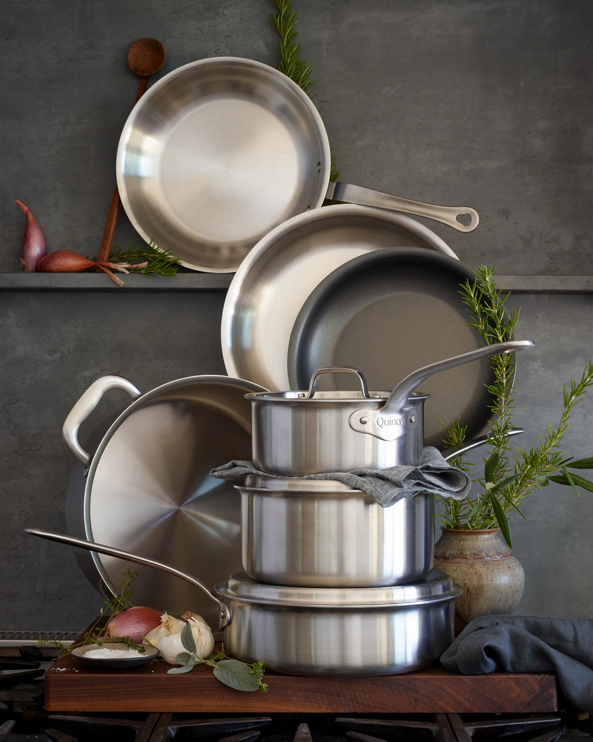 5-Ply Stainless Steel Saucepan - 2 QT / No Color