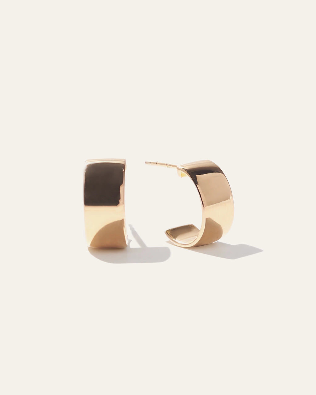 Wide Mini Hoops - One Size / Gold Vermeil
