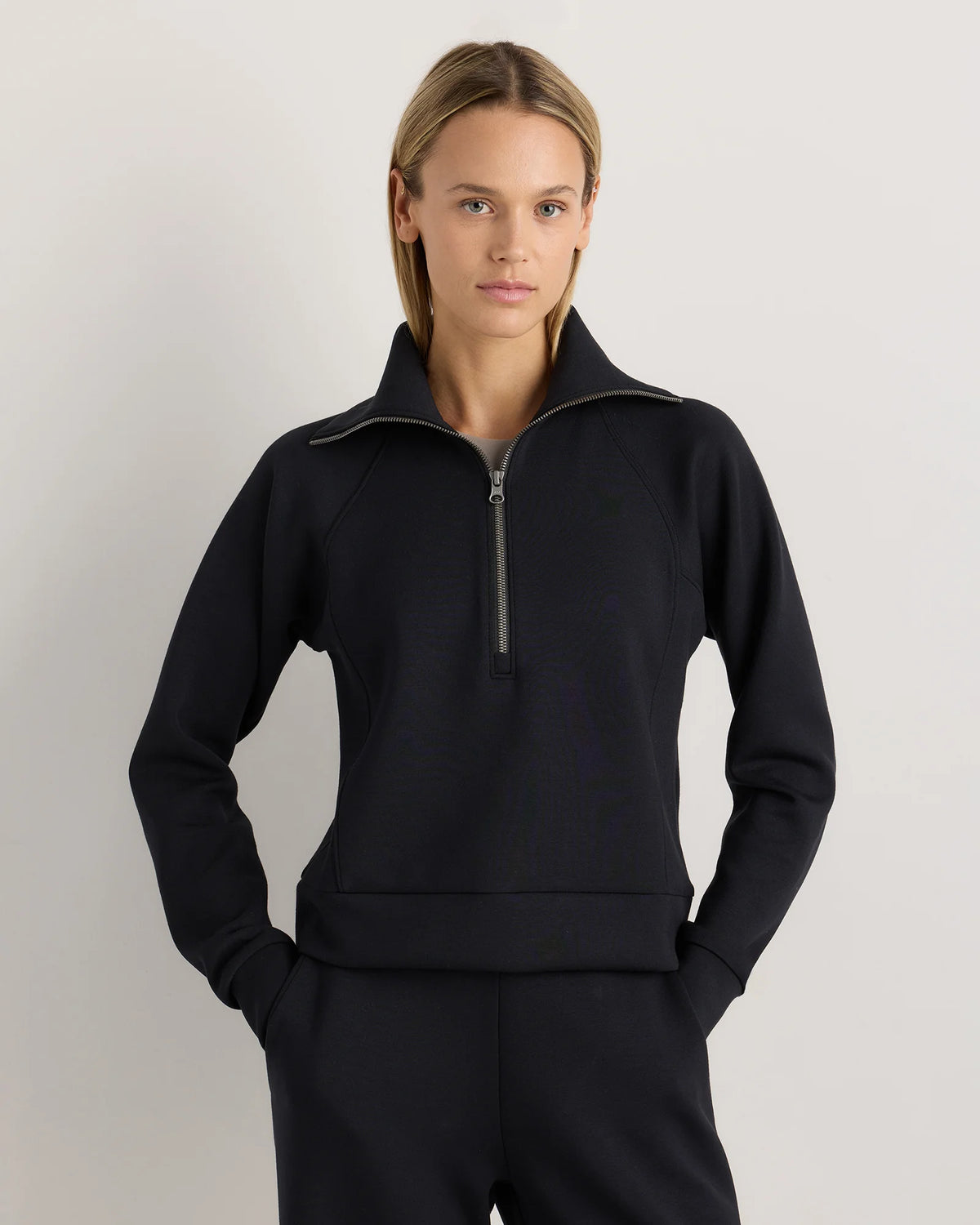 CloudComfort Half Zip Sweatshirt - XS / Pebble Beige
