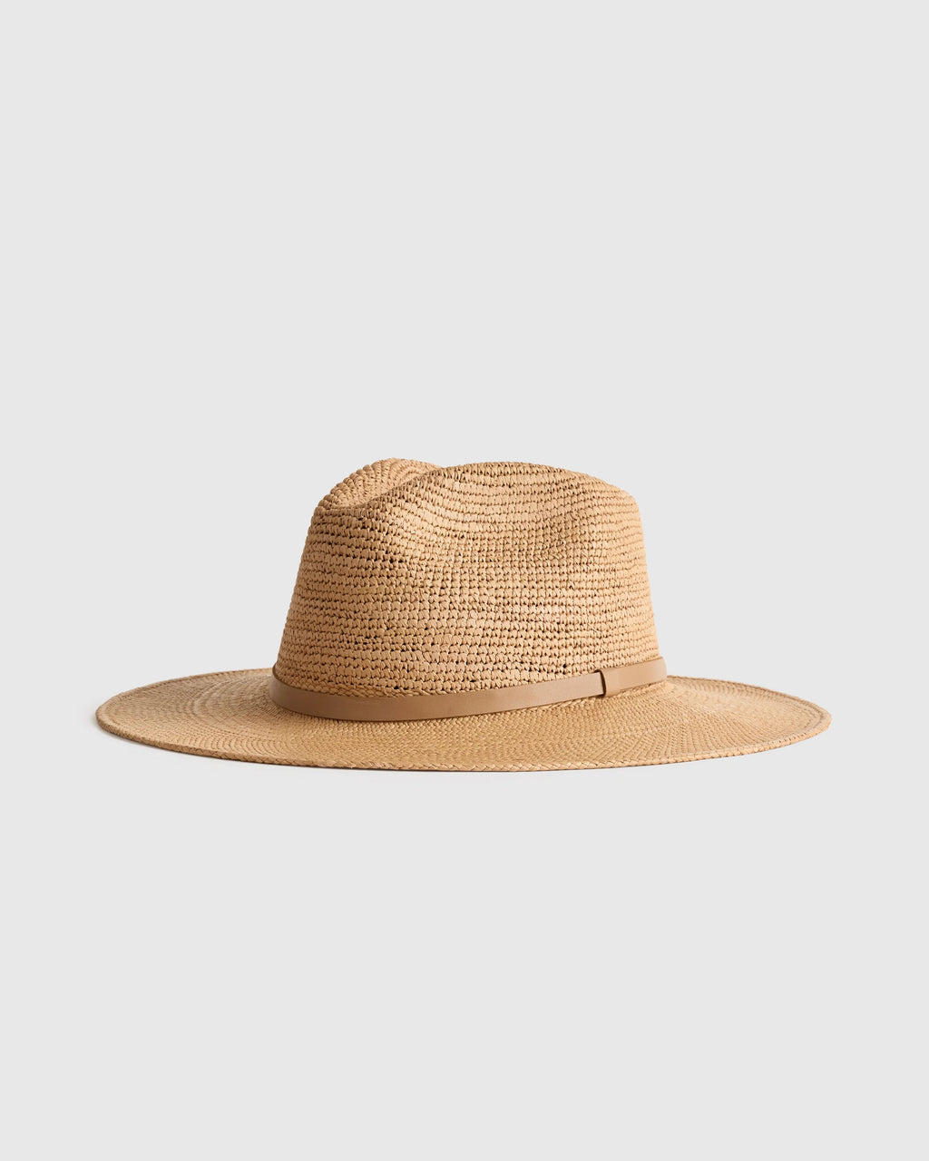 Toquilla Straw Crochet Fedora - S / Natural