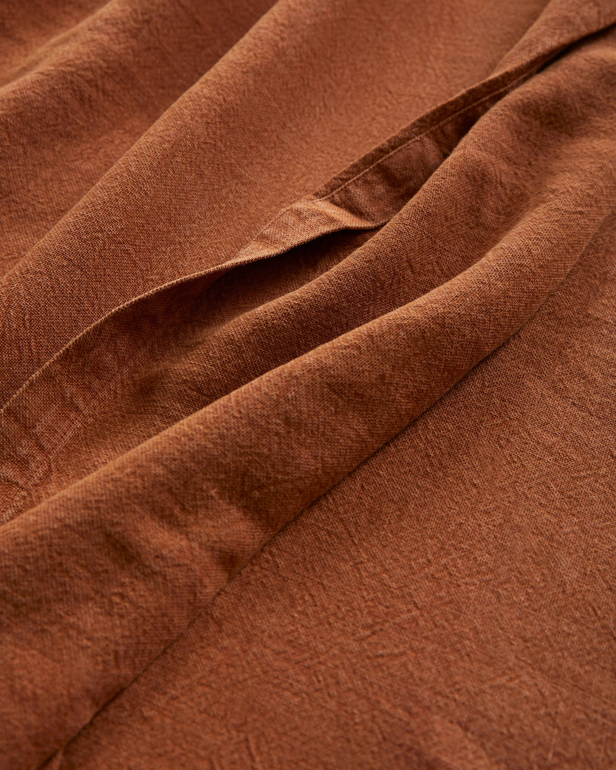 Vintage Wash European Linen Bed Cover - Full/Queen / Terracotta