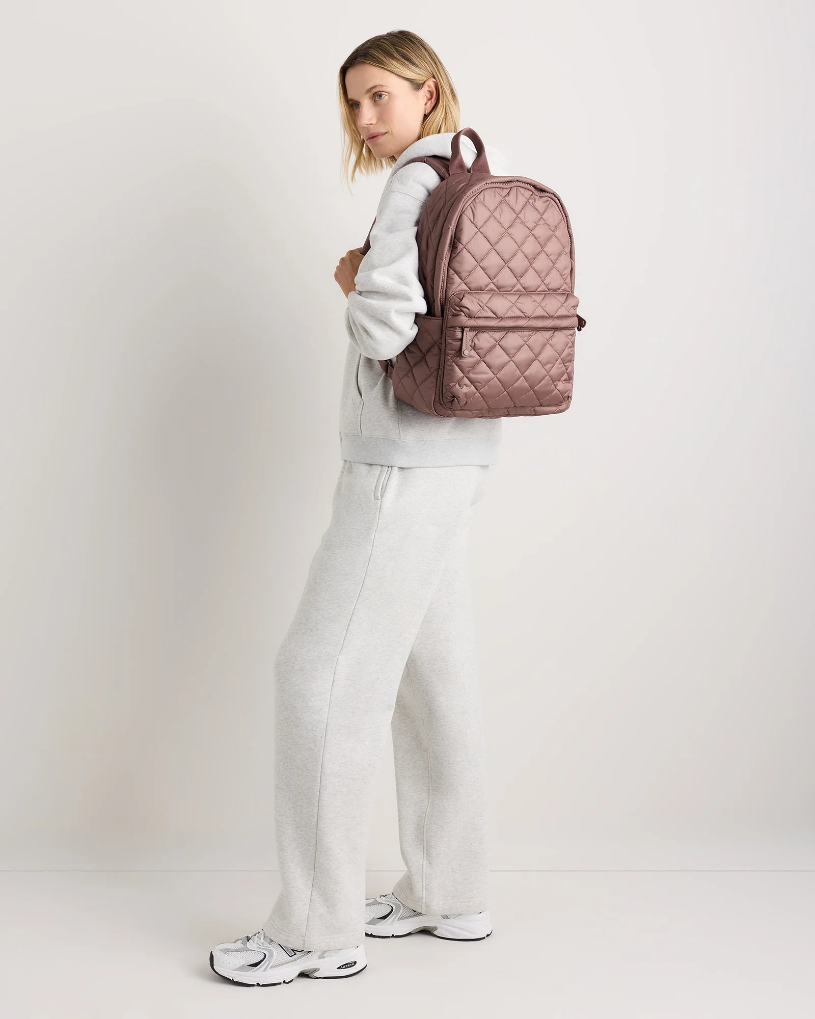 Transit Quilted Commuter Backpack - One Size / Taupe Brown Secondary image