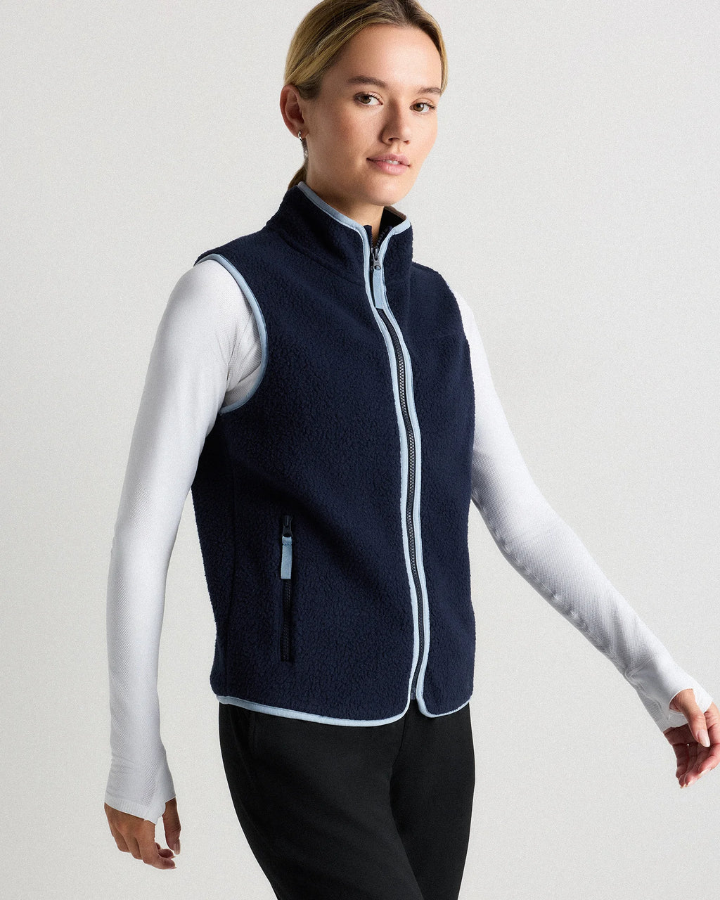 Sherpa Full-Zip Vest - XS / Black