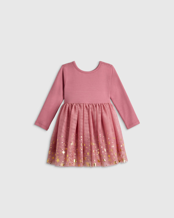 Shimmer Tulle Dress - 3-6M / Forest Green