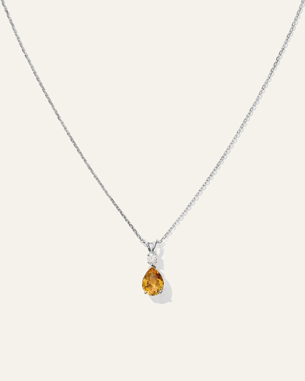 14K Gold Diamond & Semi-Precious Gemstone Drop Necklace - One Size / Yellow Gold