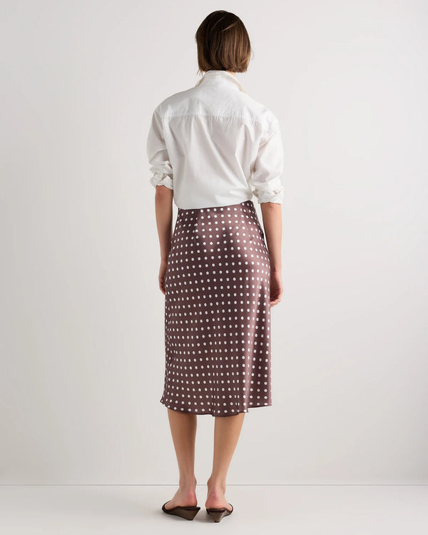 100% Washable Silk Skirt - XS / Champagne