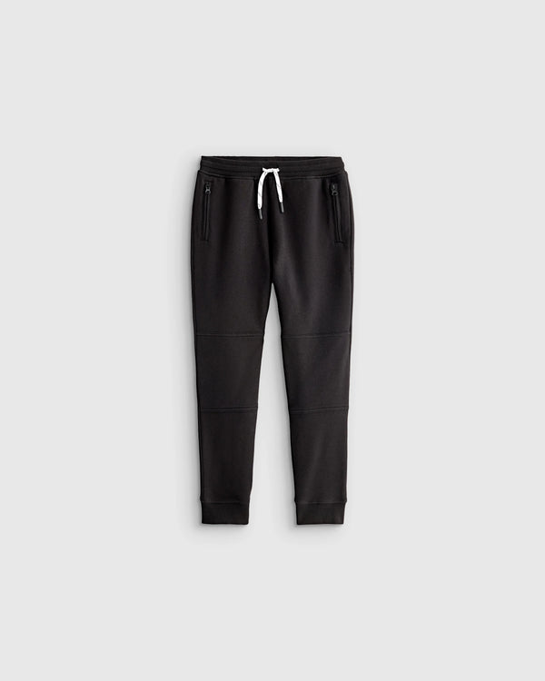 Organic Cotton French Terry Reinforced Knee Slim Jogger - 2T / Navy