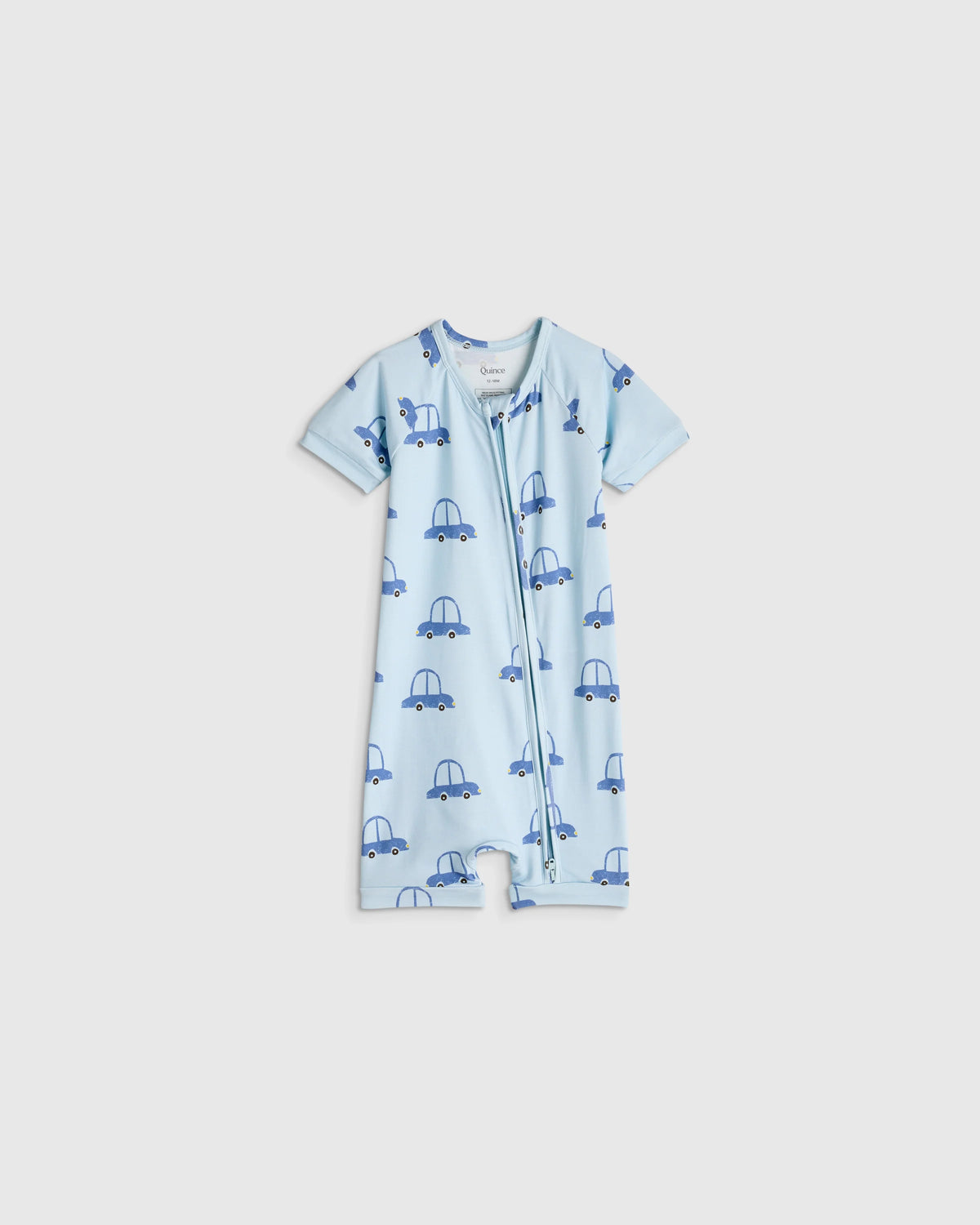 Bamboo Shortie Onesie Pajama - 0-3M / Blue Cars Main image