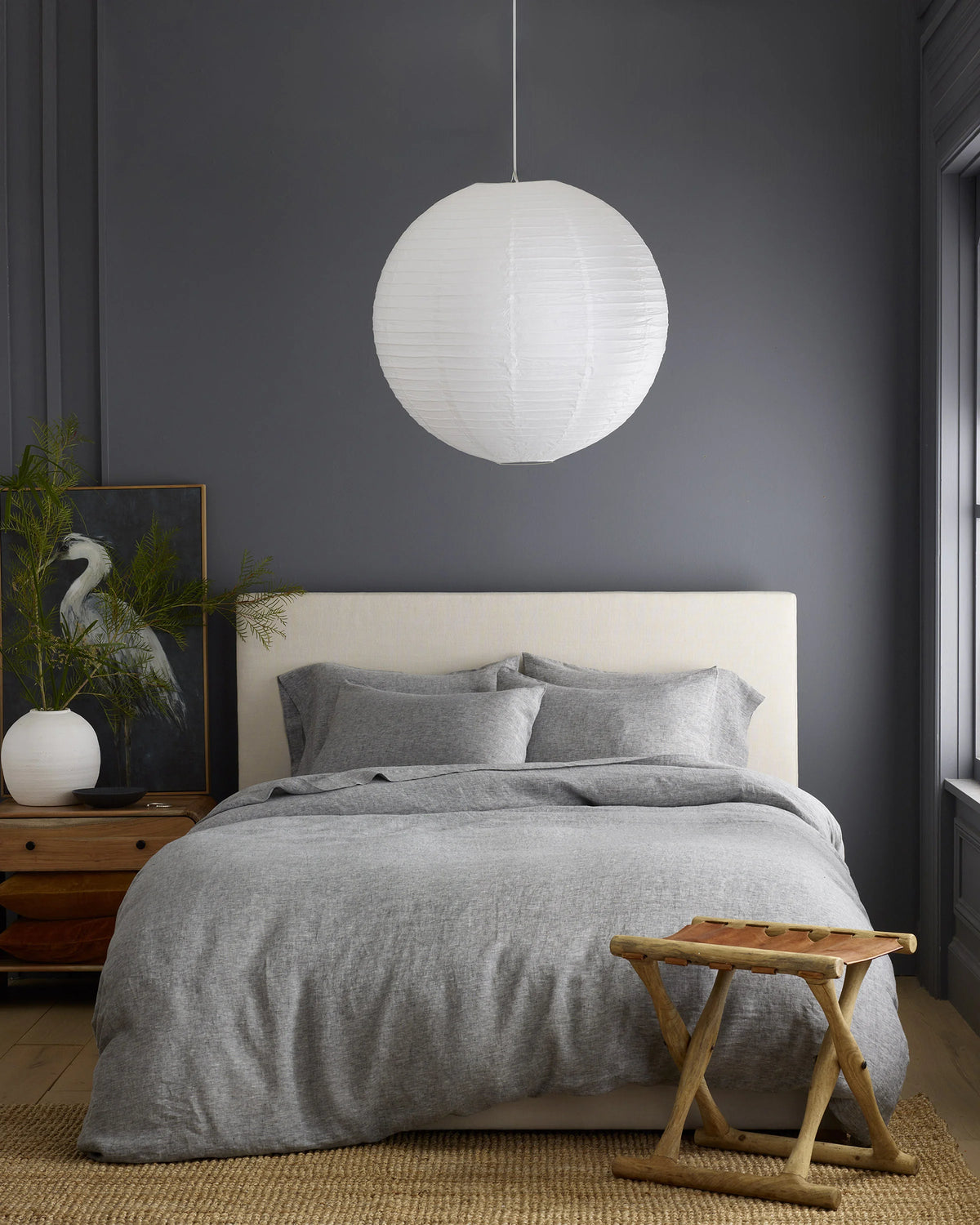 European Linen Chambray Duvet Cover Set - Twin / Natural