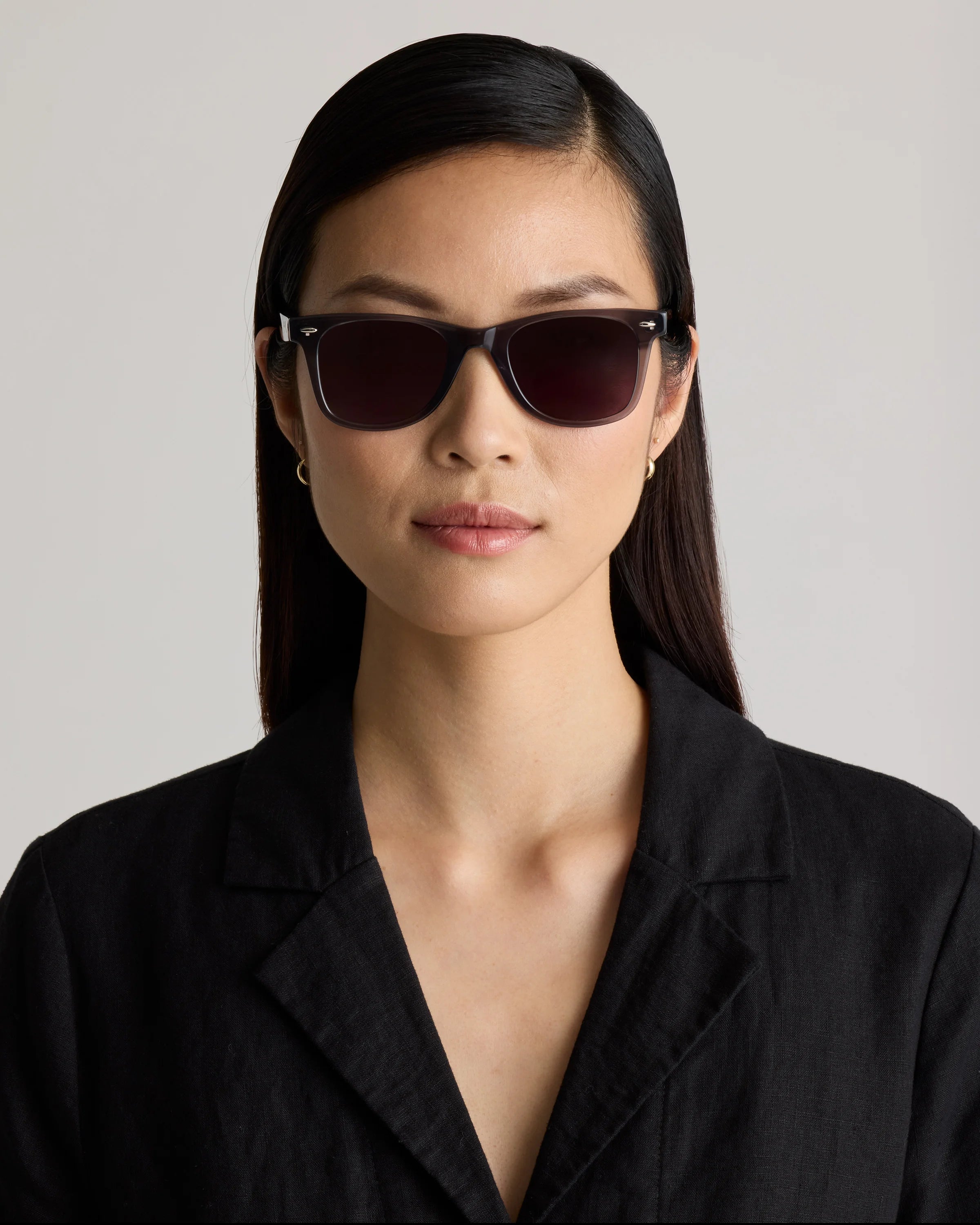 Walker Polarized Acetate Sunglasses - One Size / Clear Slate with Grey lens Secondary image