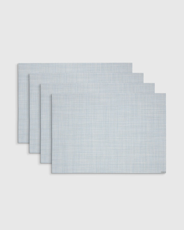 Mini Basketweave Easy-Care Rectangular Placemat, Set of 4 by Chilewich - One Size / Parchment