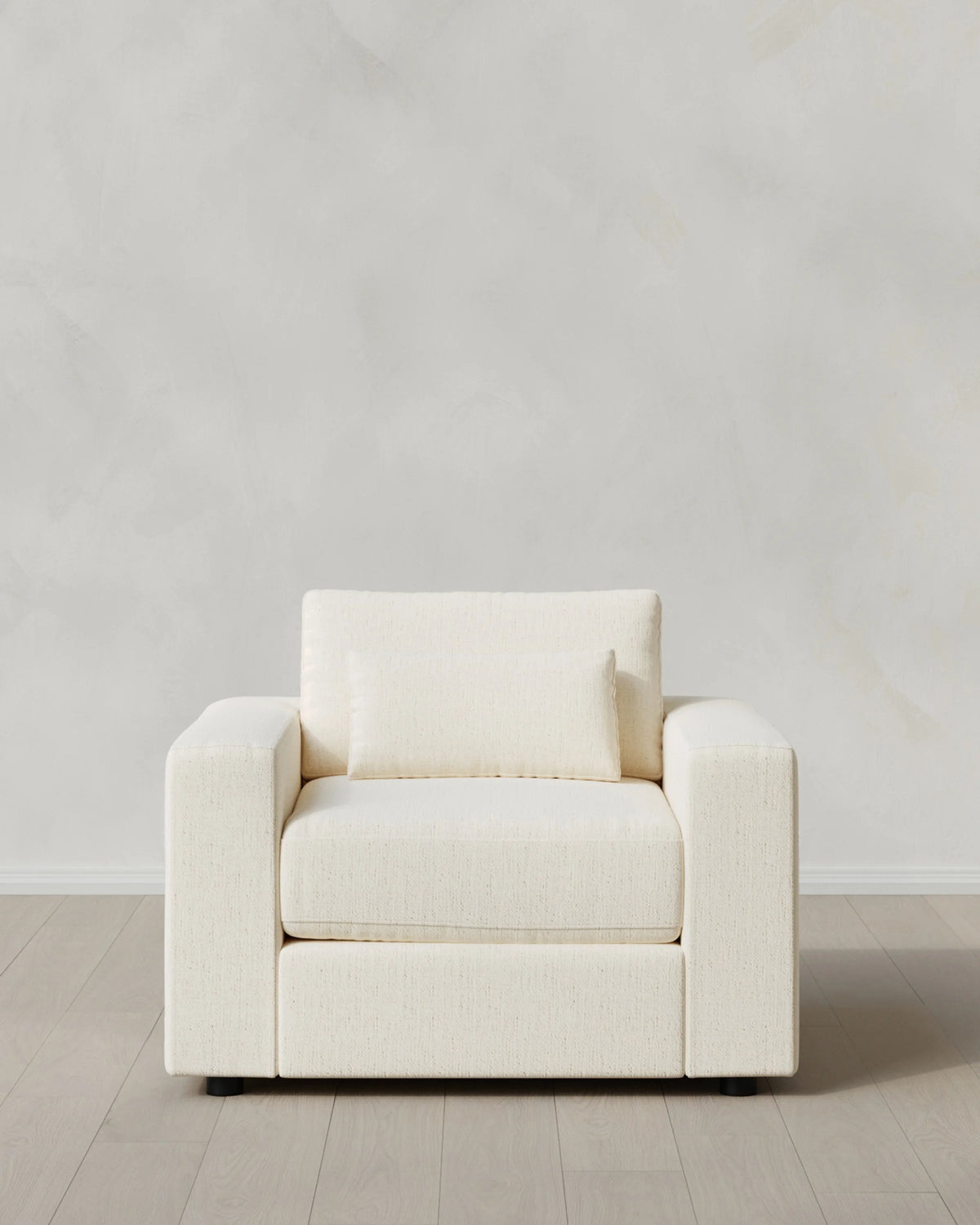 Ashford Deep Seat Chair and a Half in Performance Chenille Linen Blend - 46" / Snow Main image