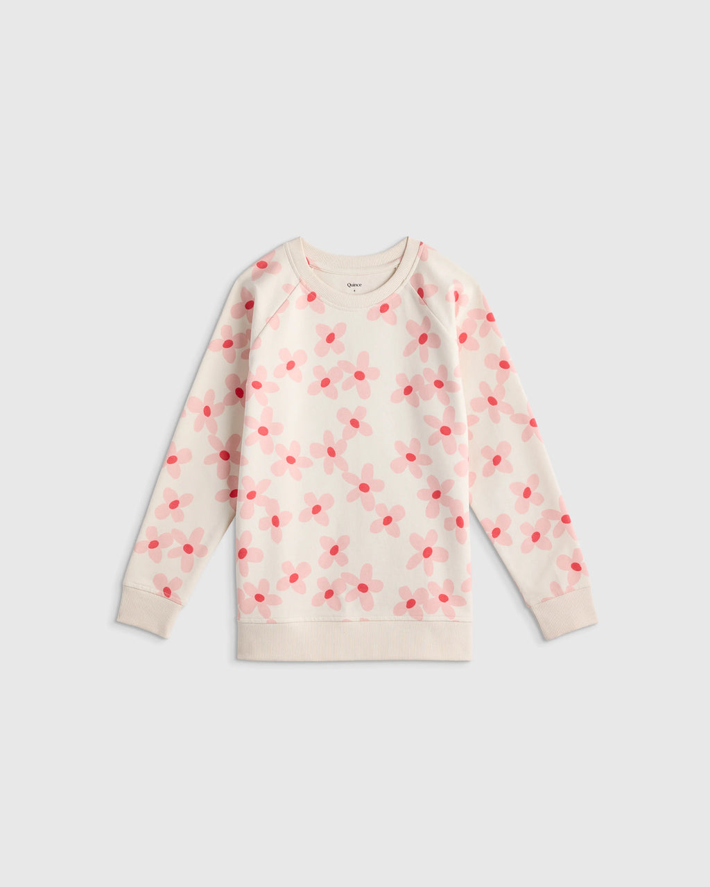 Organic Cotton French Terry Crew Neck Sweatshirt - 2T / Heart Graphic