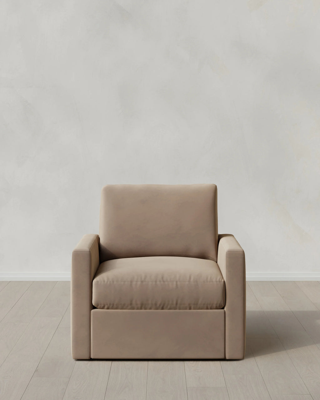 Brennan Swivel Chair in Performance Velvet - 32" / Rust