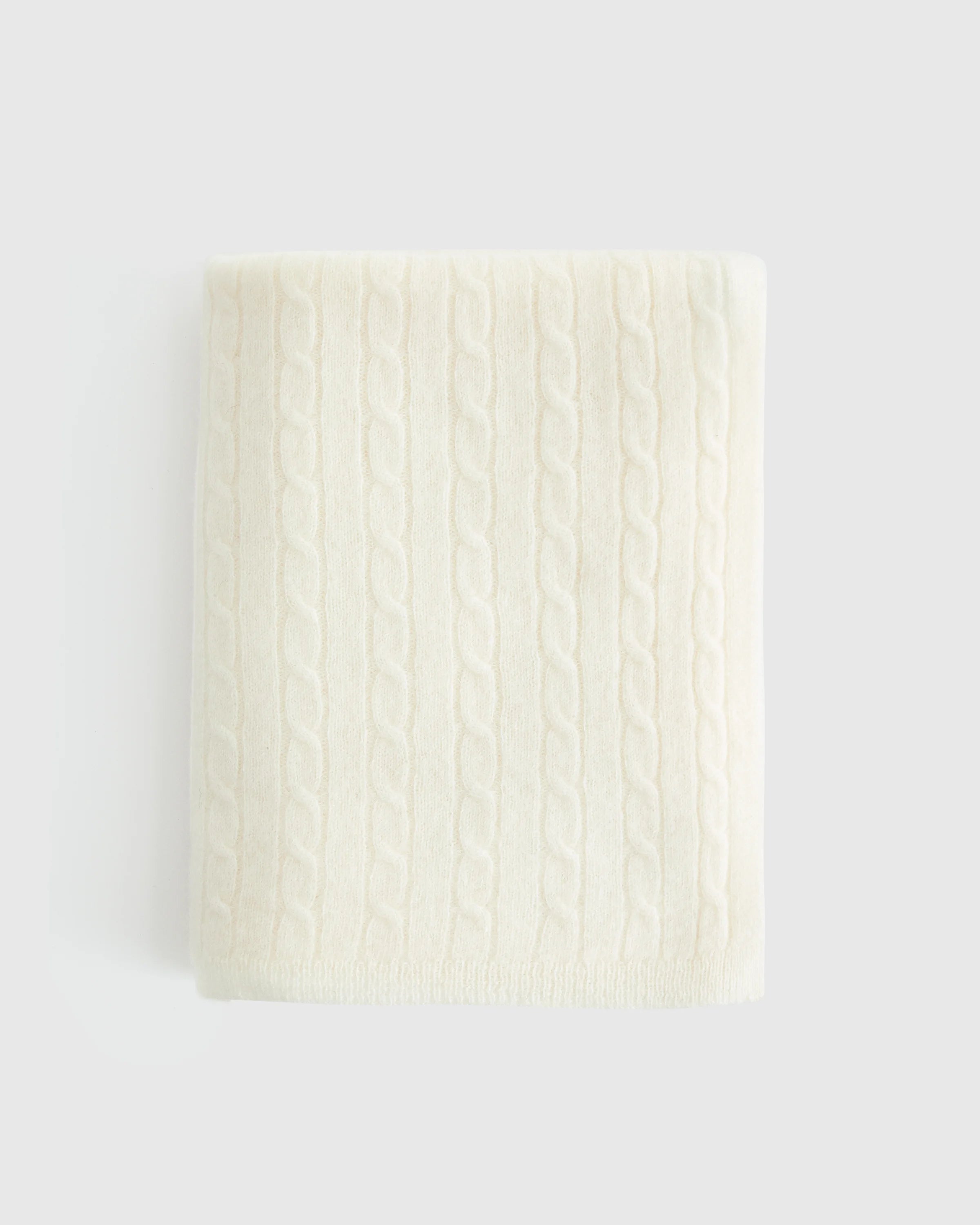 Mongolian Cashmere Cable Knit Baby Blanket - One Size / Teak Secondary image
