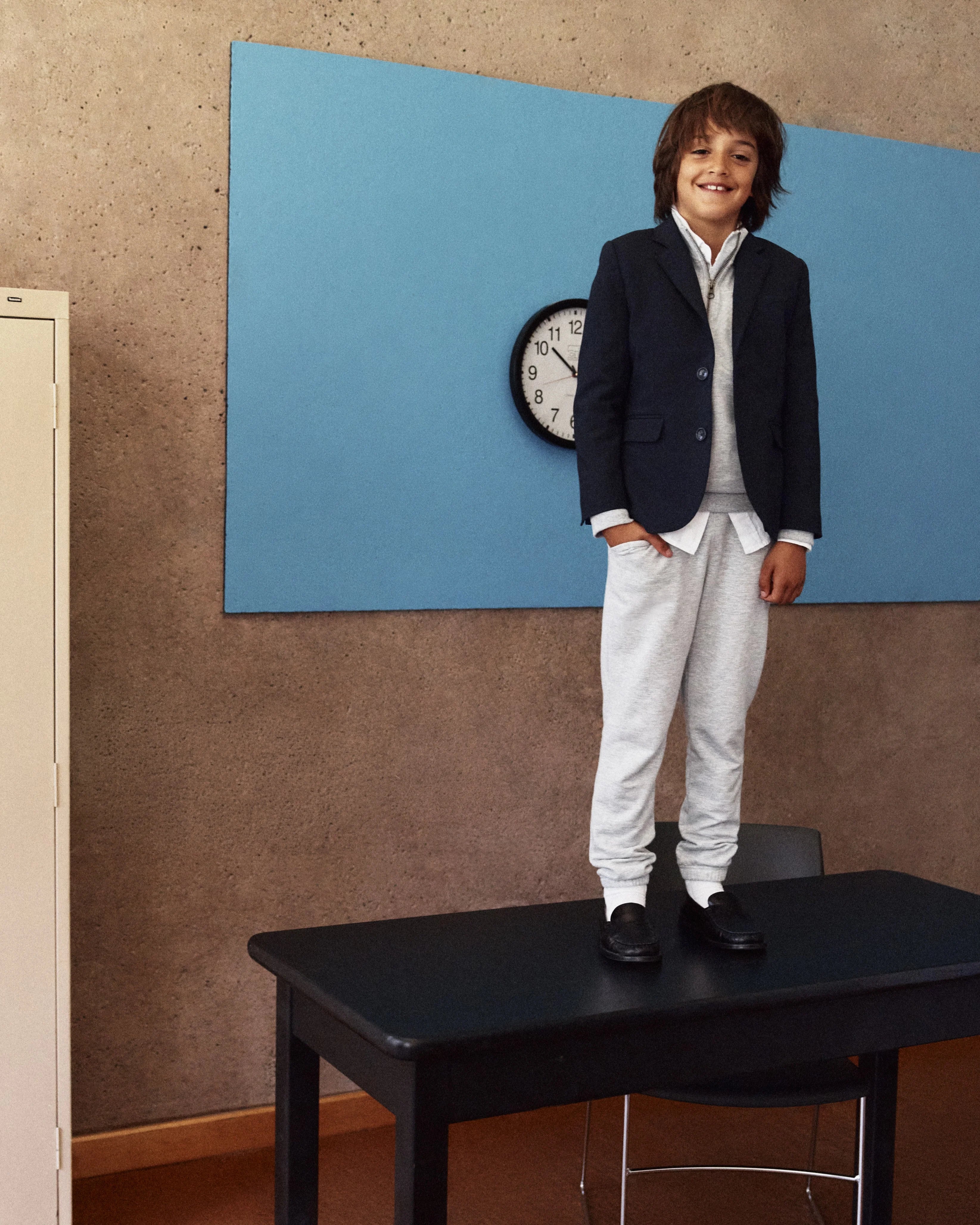 Kids Italian Wool Suit Jacket - 6 / Navy Secondary image