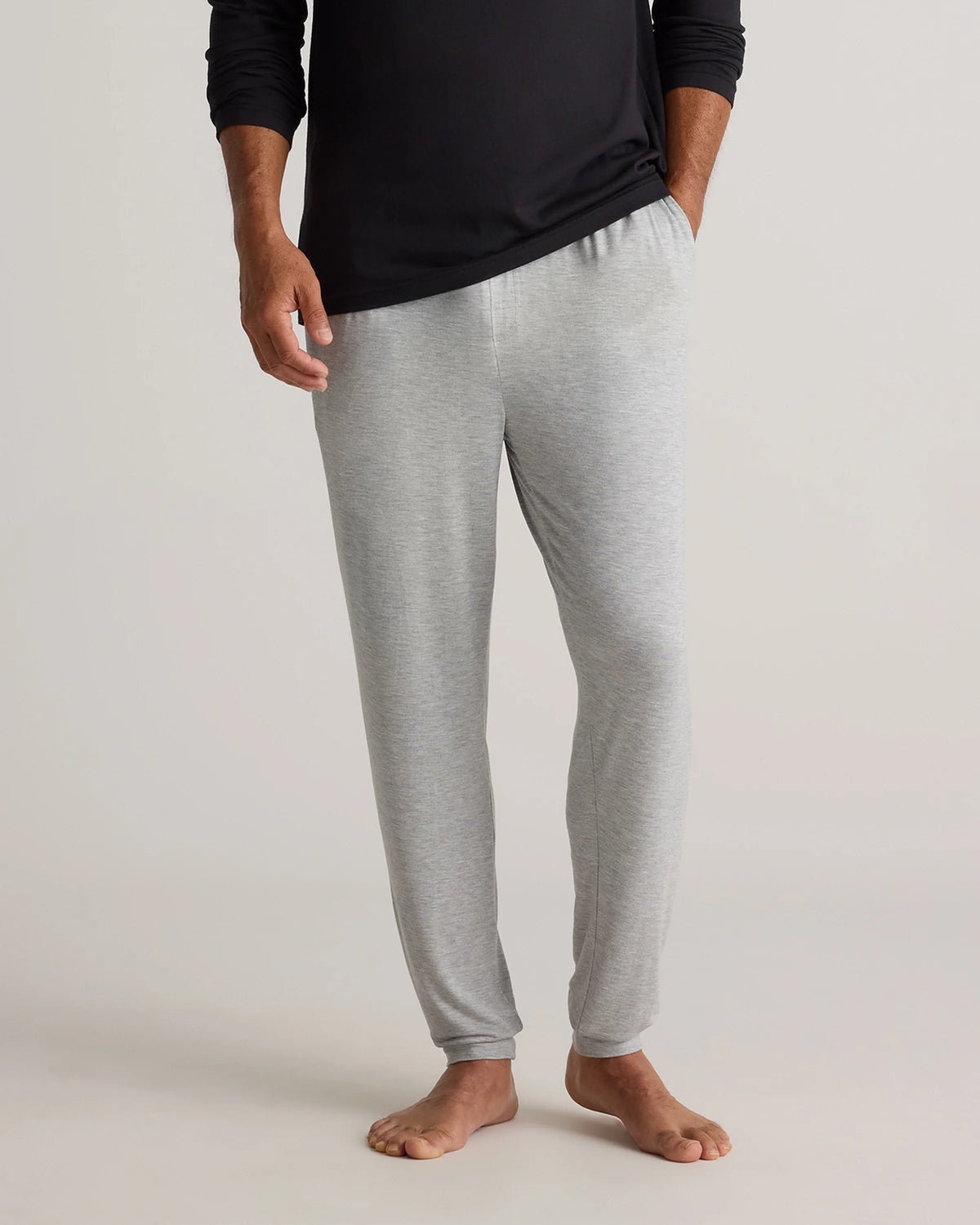Bamboo Jersey Lounge Jogger - S / Heather Grey Main image