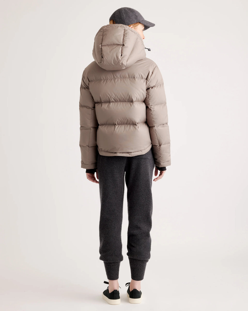 Responsible Down Cropped Puffer Jacket - XS / Shiny Black