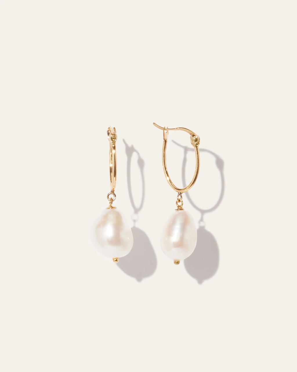 Freshwater Cultured Pearl Hoops - One Size / Gold Vermeil