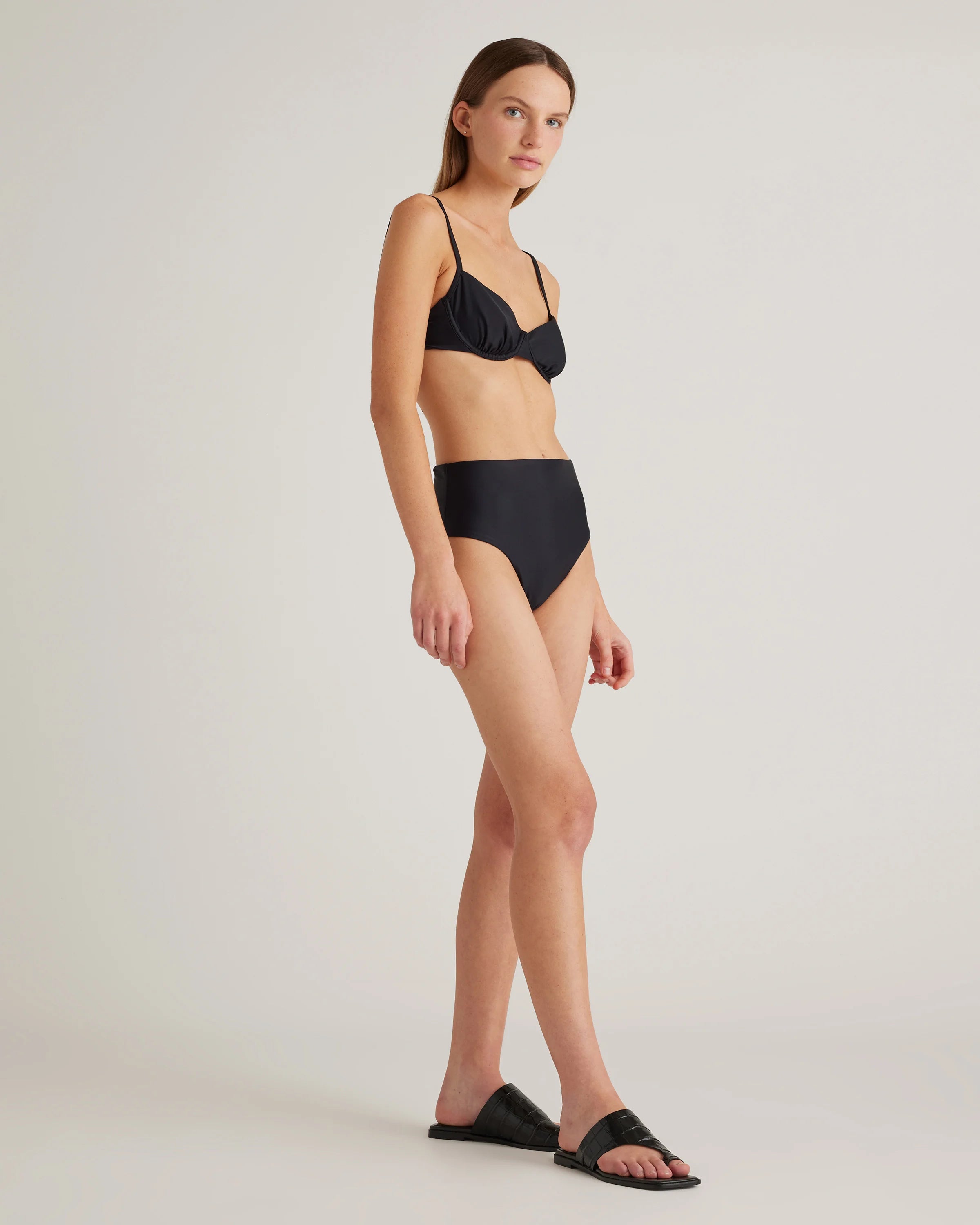 Italian High-Rise Bikini Bottom - XS / Black Secondary image
