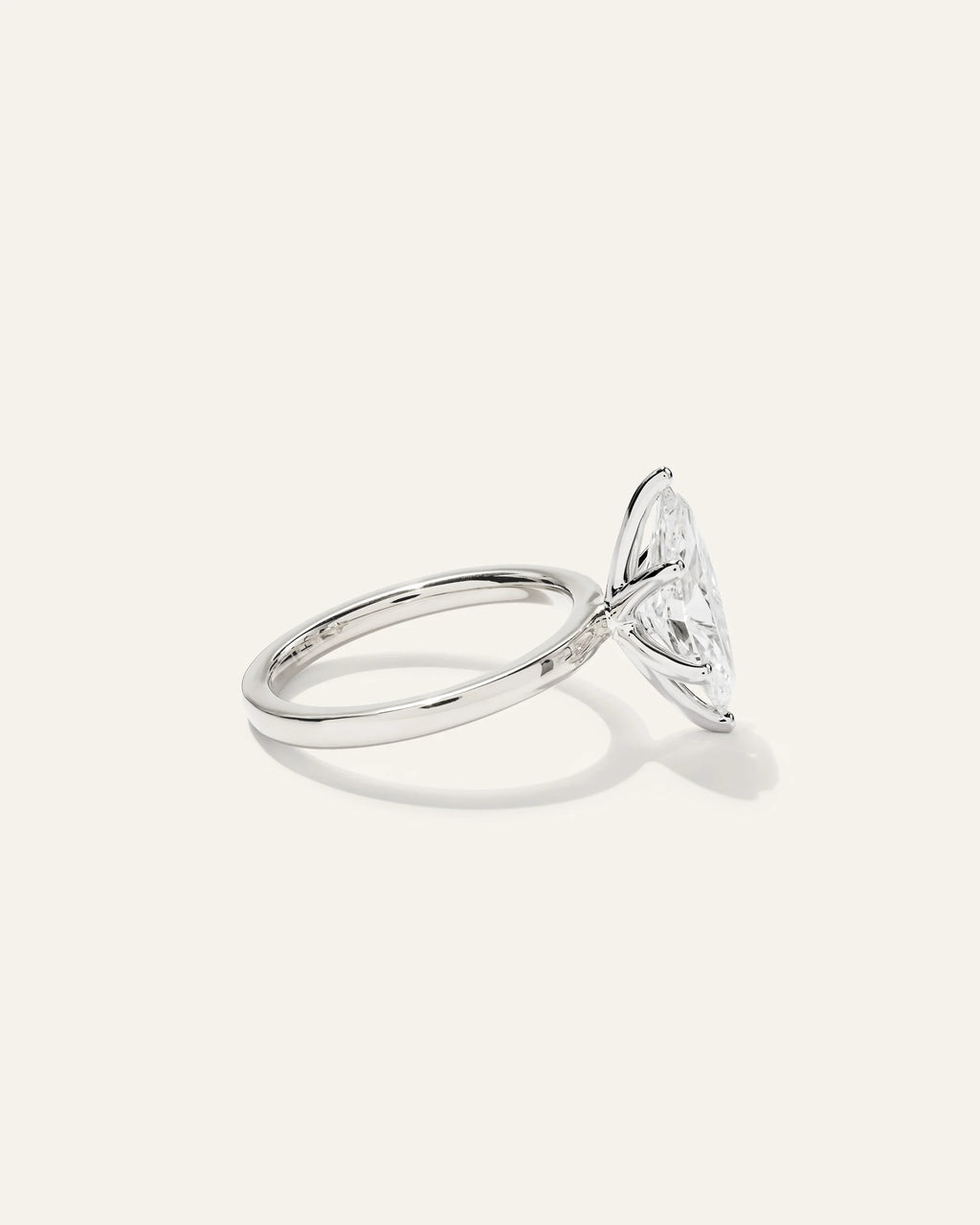 Lab Grown Diamond Marquise Comfort Fit Engagement Ring - 2.5ct - 4 / Yellow Gold