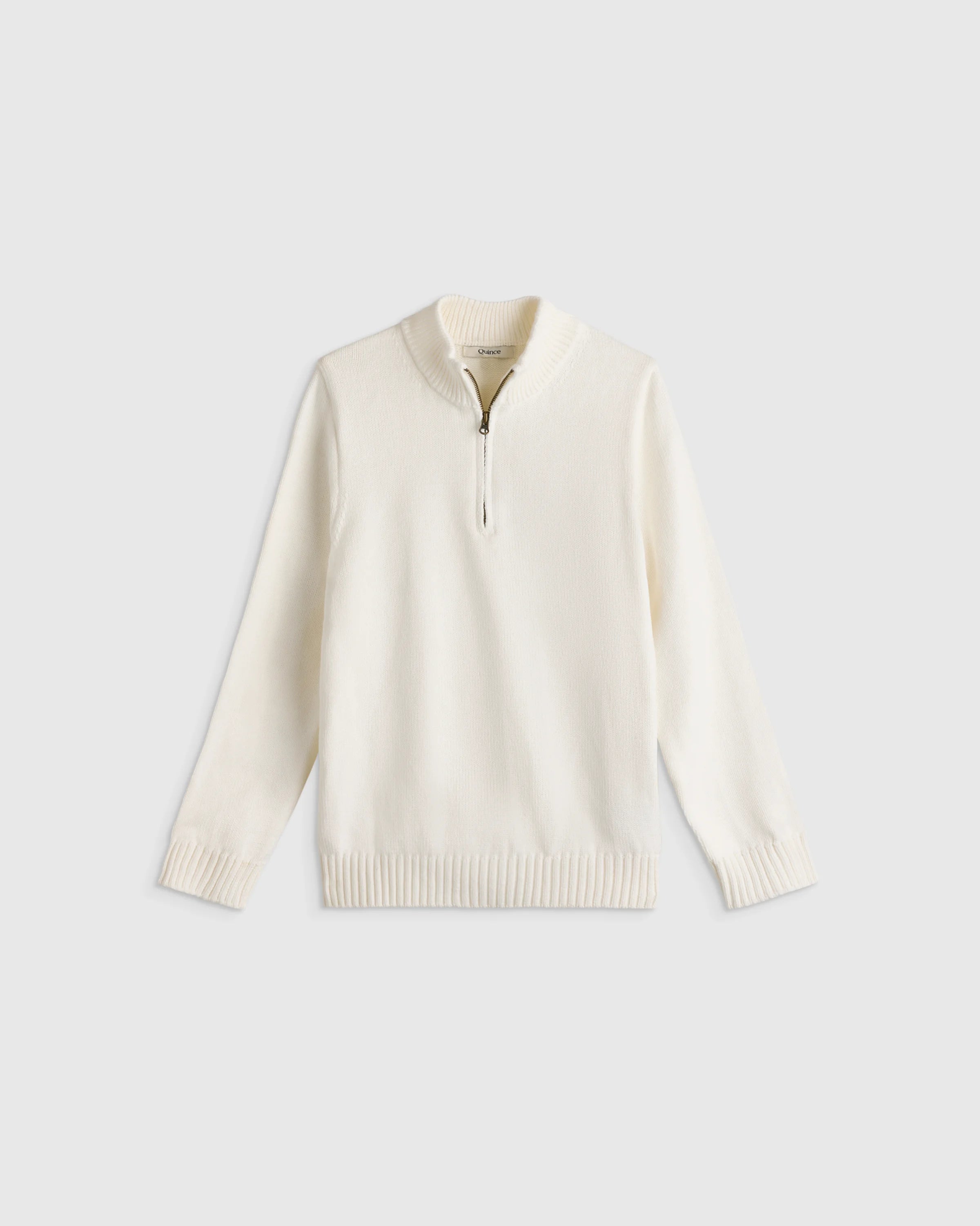 Boys 100% Organic Cotton Quarter-Zip Sweater - 2T / Navy Secondary image
