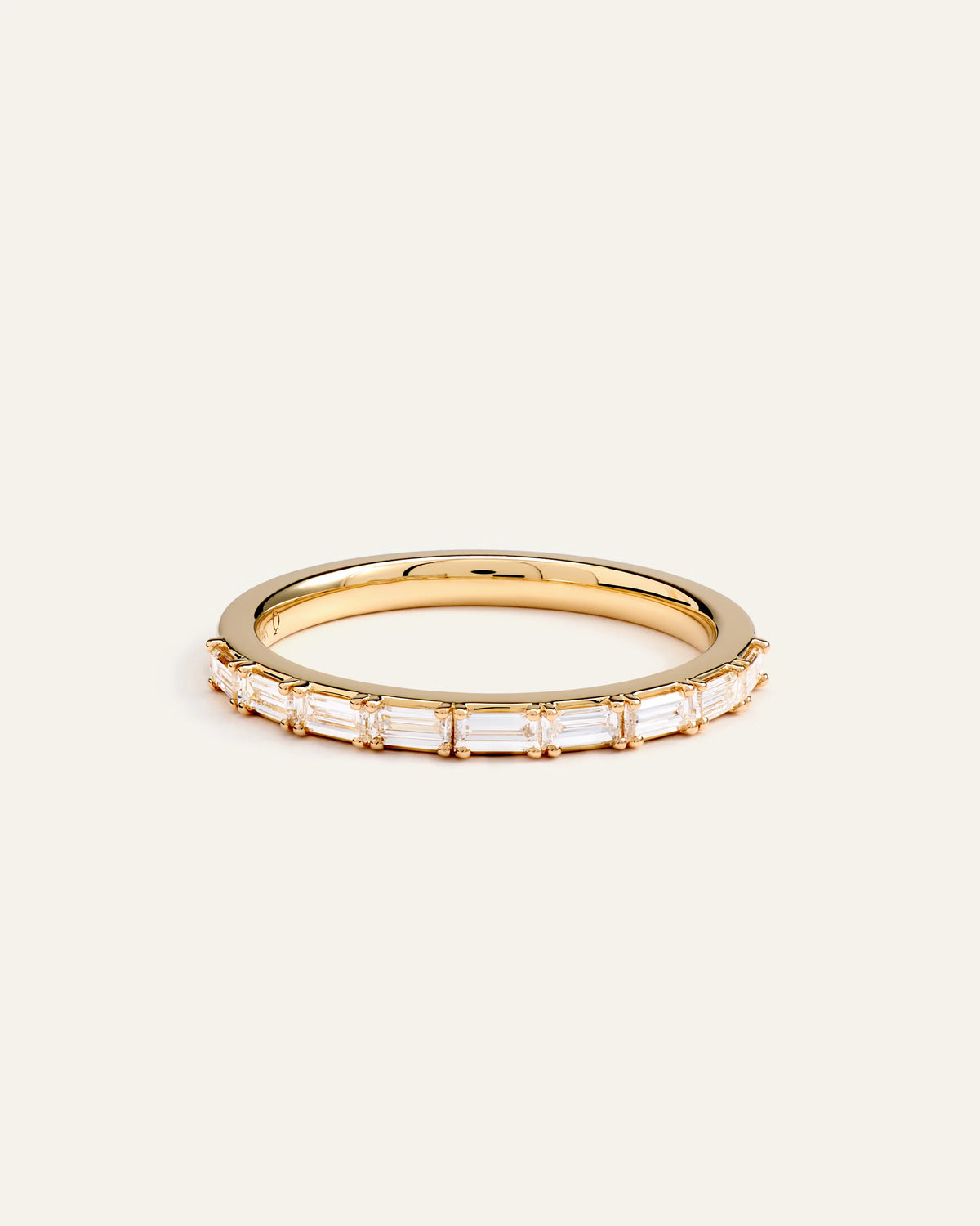 14K Gold Lab Grown Diamond Baguette Band - 5 / Yellow Gold Main image