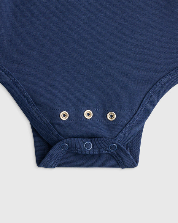 100% Organic Cotton Short Sleeve Bodysuit - 0-3M / Safari