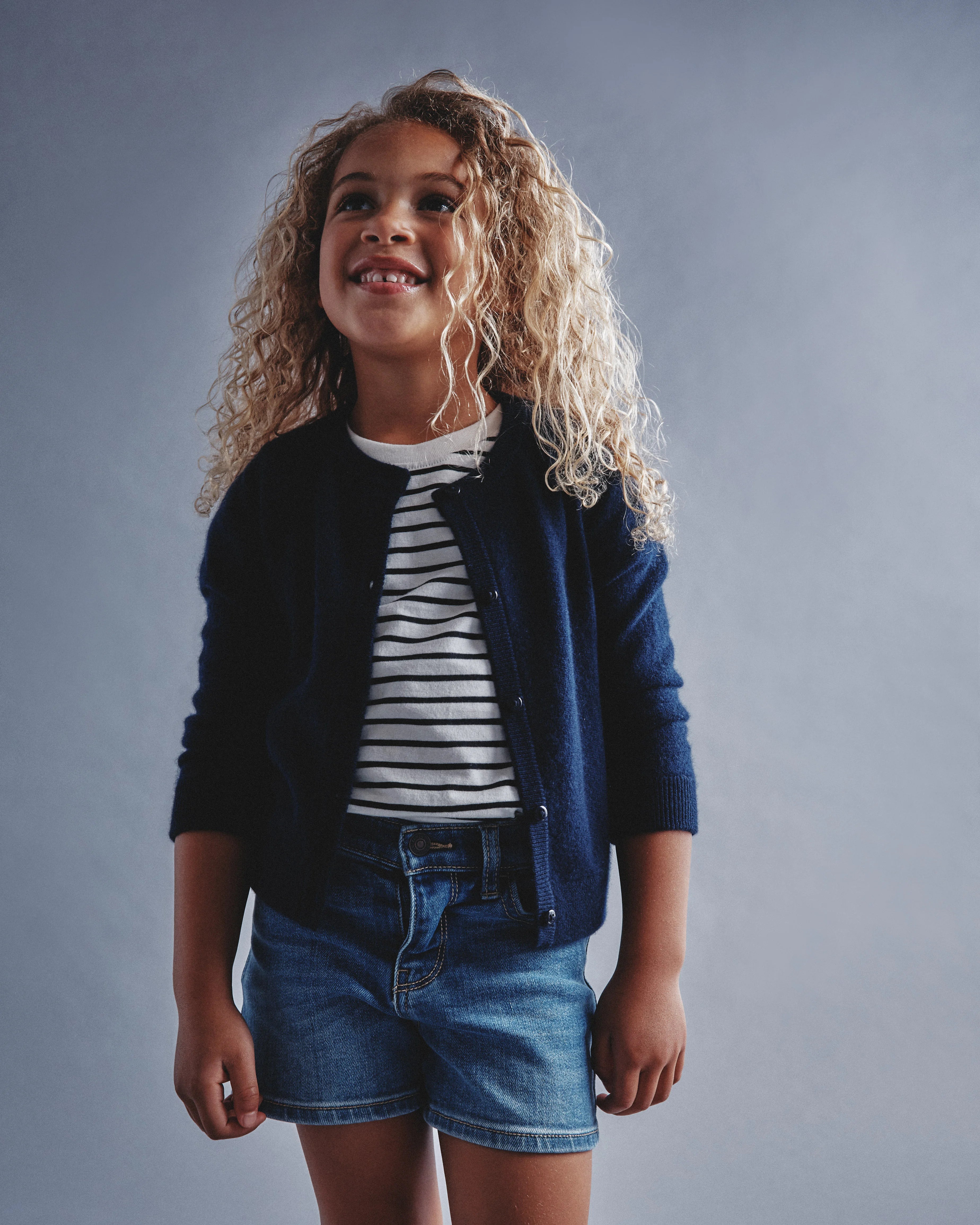 Girls Stretch Denim Short - 2T / Medium Wash Secondary image