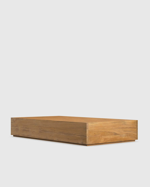 Solid Teak Outdoor Coffee Table - One Size / Natural Teak