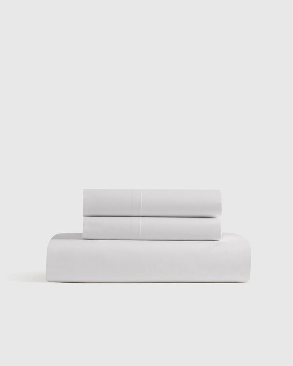 Organic Crisp Percale Fitted Sheet Set - Twin / Espresso