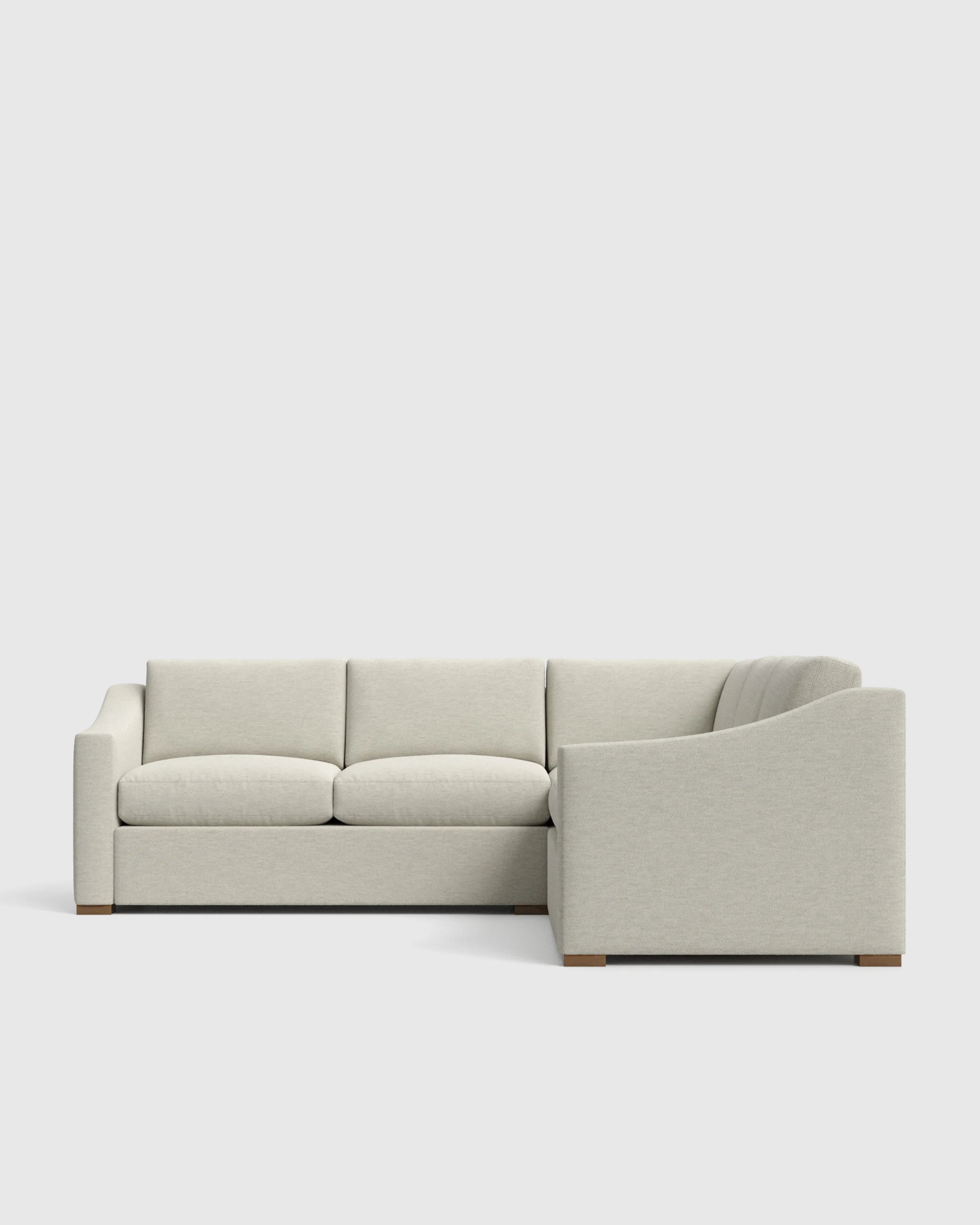 Hollis Slope Arm L Sectional in Performance Basketweave - 110x110 / Flax Secondary image
