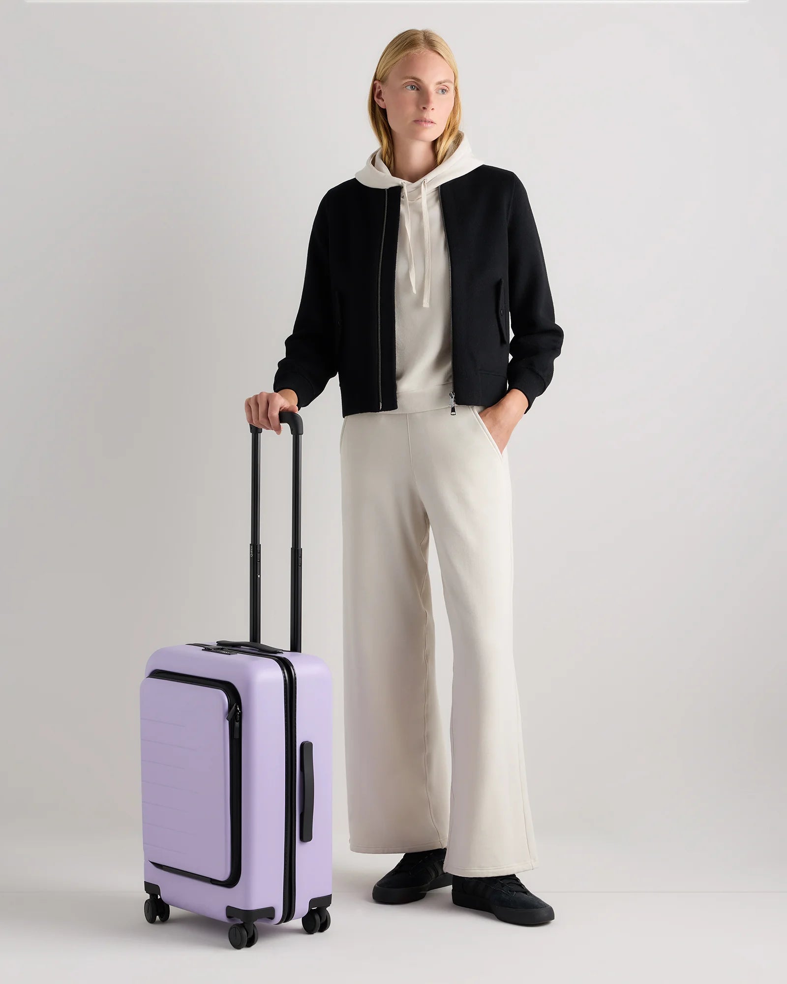 Front Pocket Carry-On Suitcase - One Size / Lavender Secondary image
