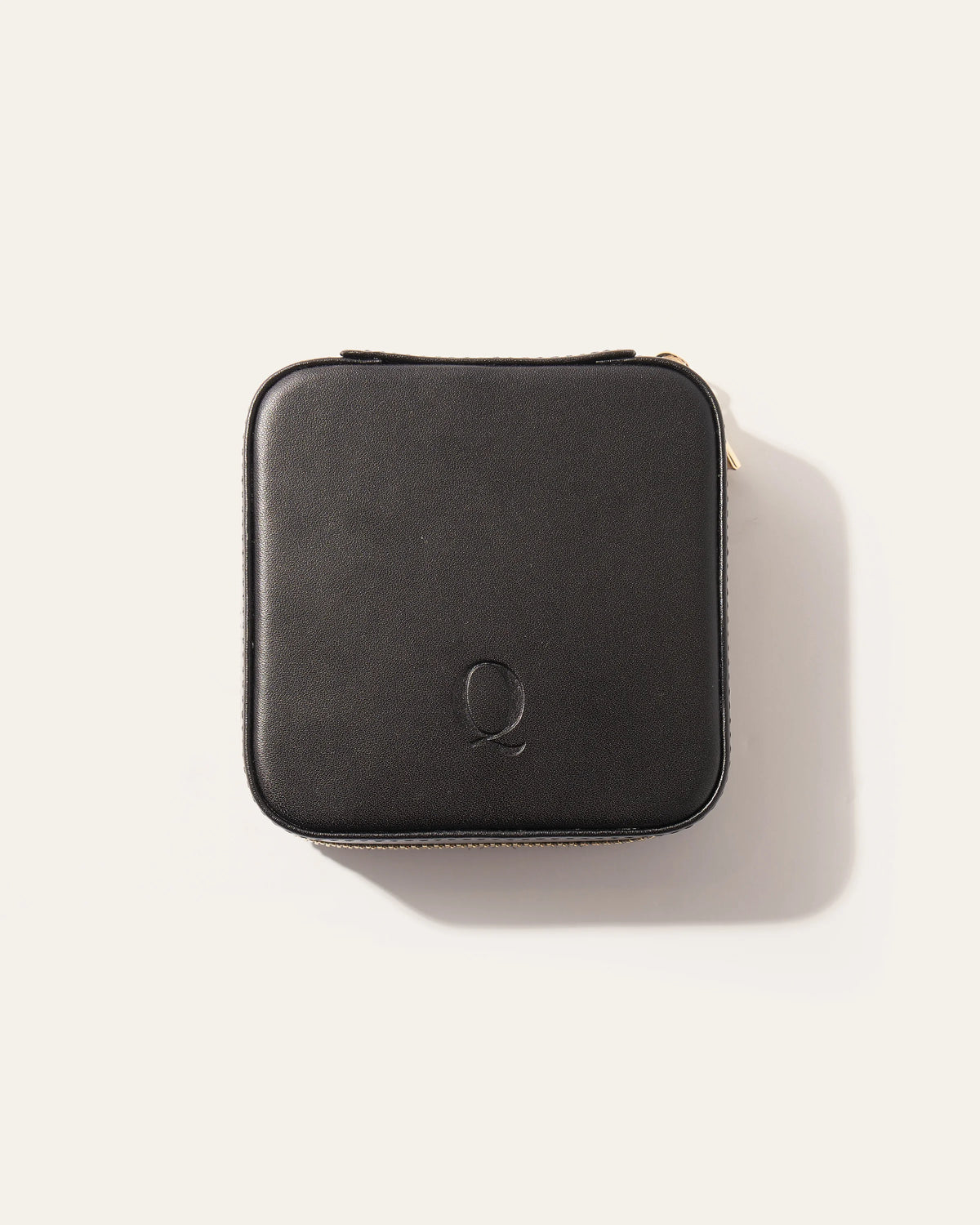 Leather Jewelry Travel Case - One Size / Black