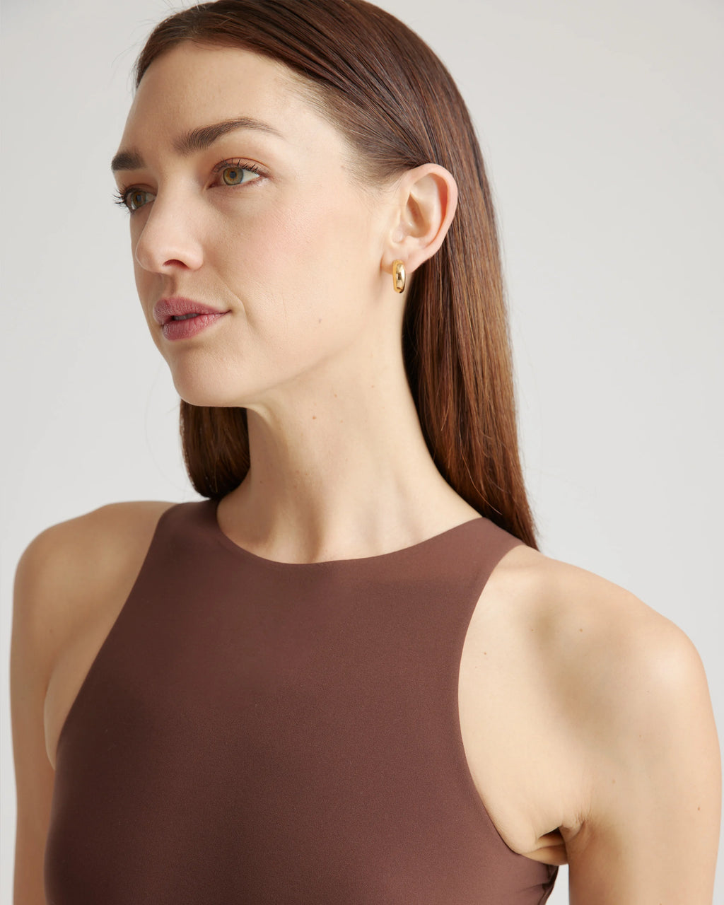 Second Skin High Neck Bodysuit - XS / Cocoa