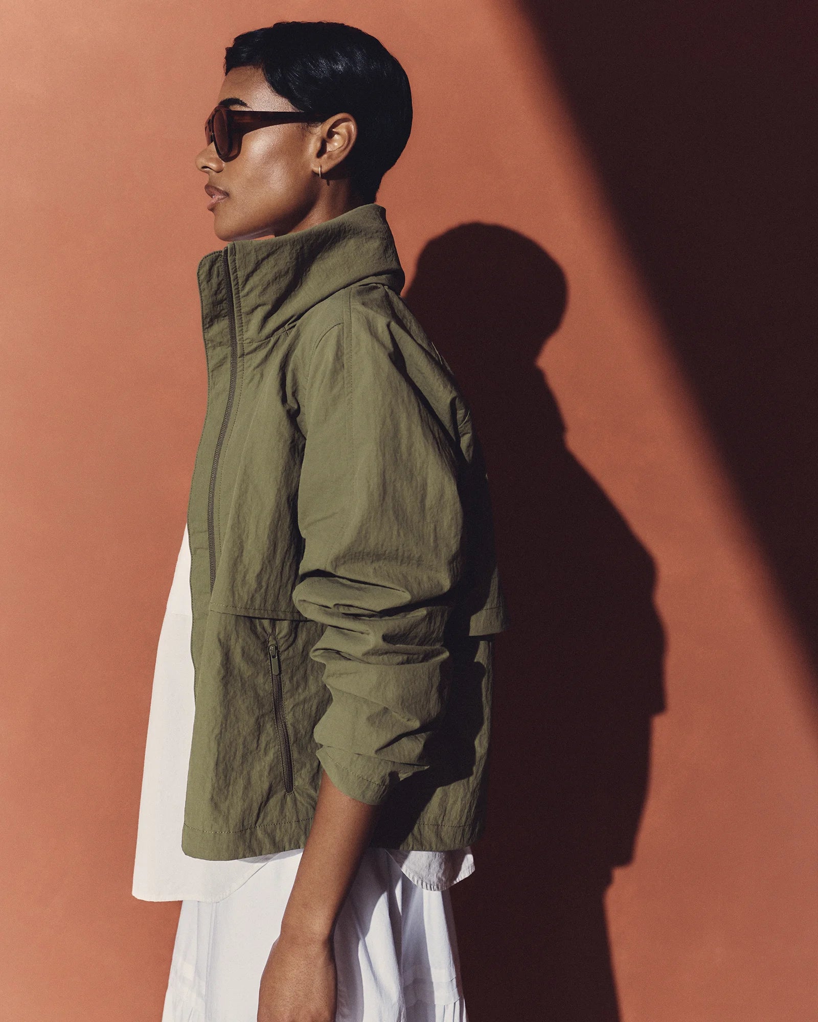 Water Repellent Windbreaker Jacket - XS / Praline Secondary image
