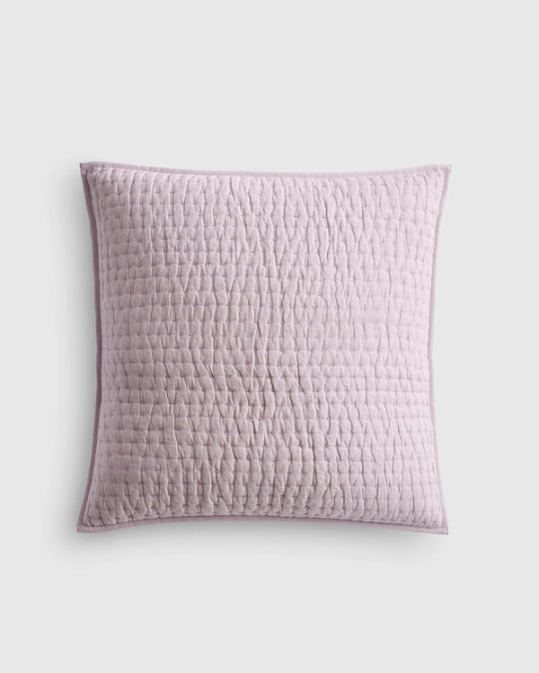 European Linen Cotton Stitch Quilted Euro Sham - Euro / Orchid