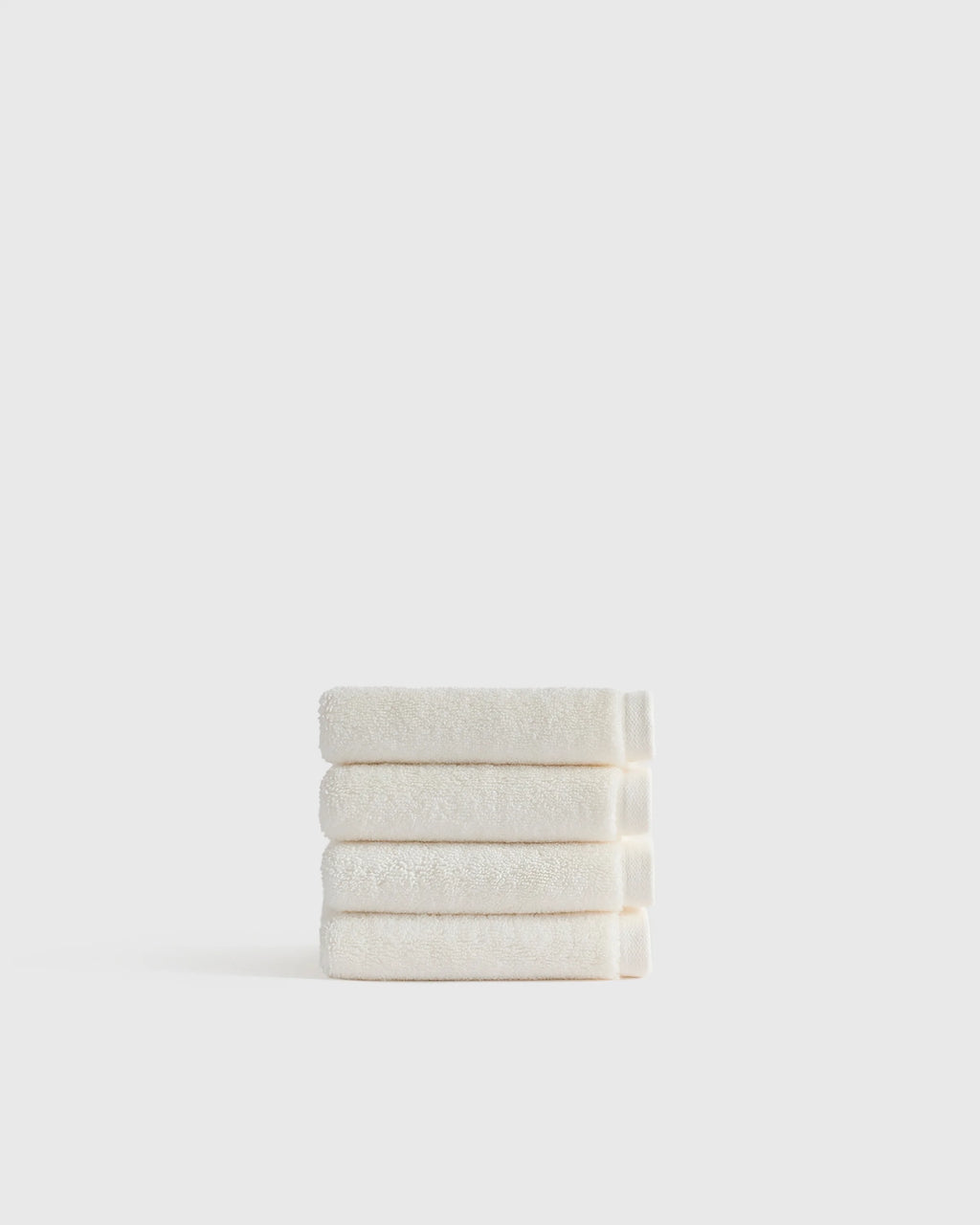 Plush Organic Turkish Cotton Washcloth (Set of 4) - One Size / White