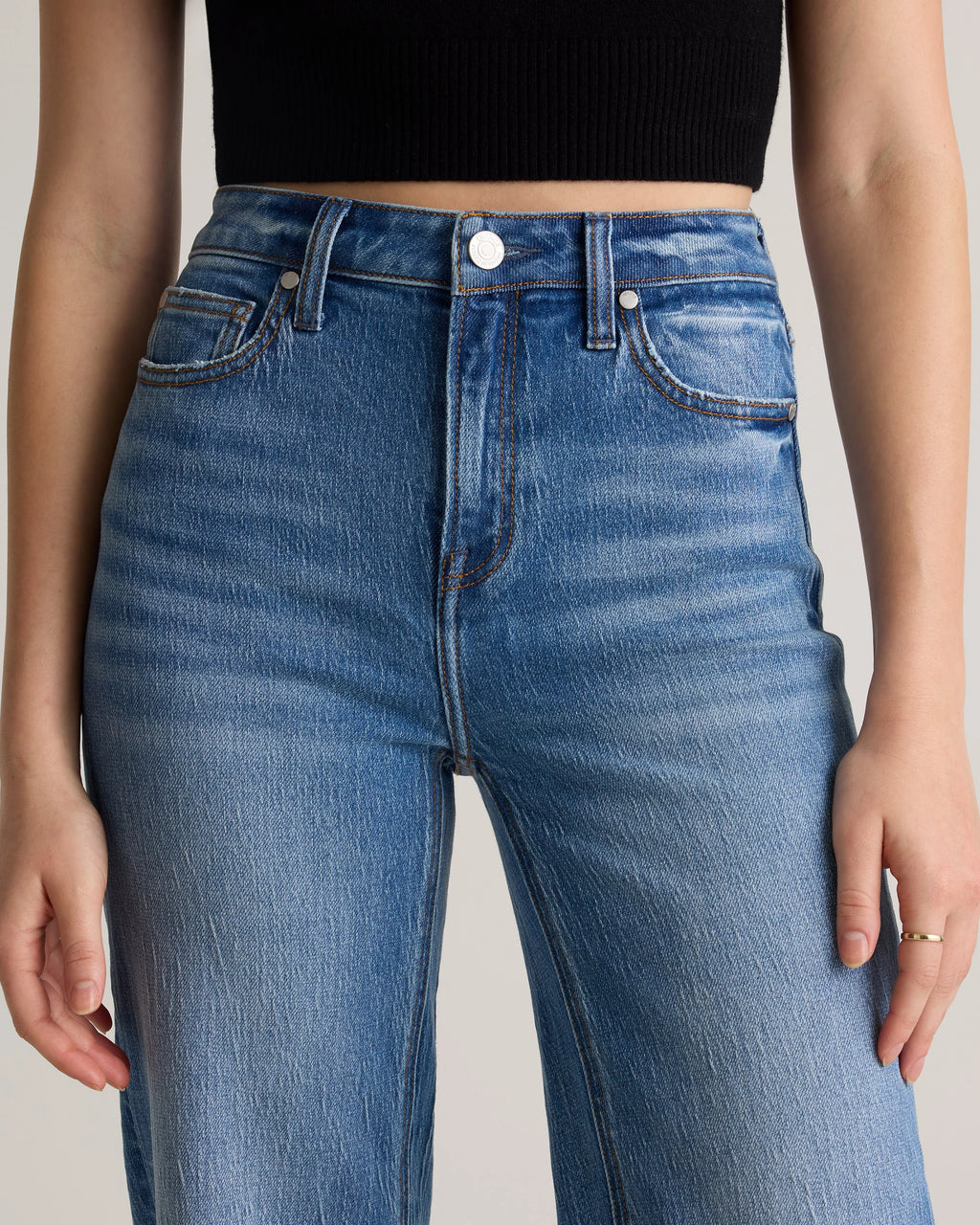 Bella Stretch Relaxed Straight Jeans - 24 / Obsidian Blue