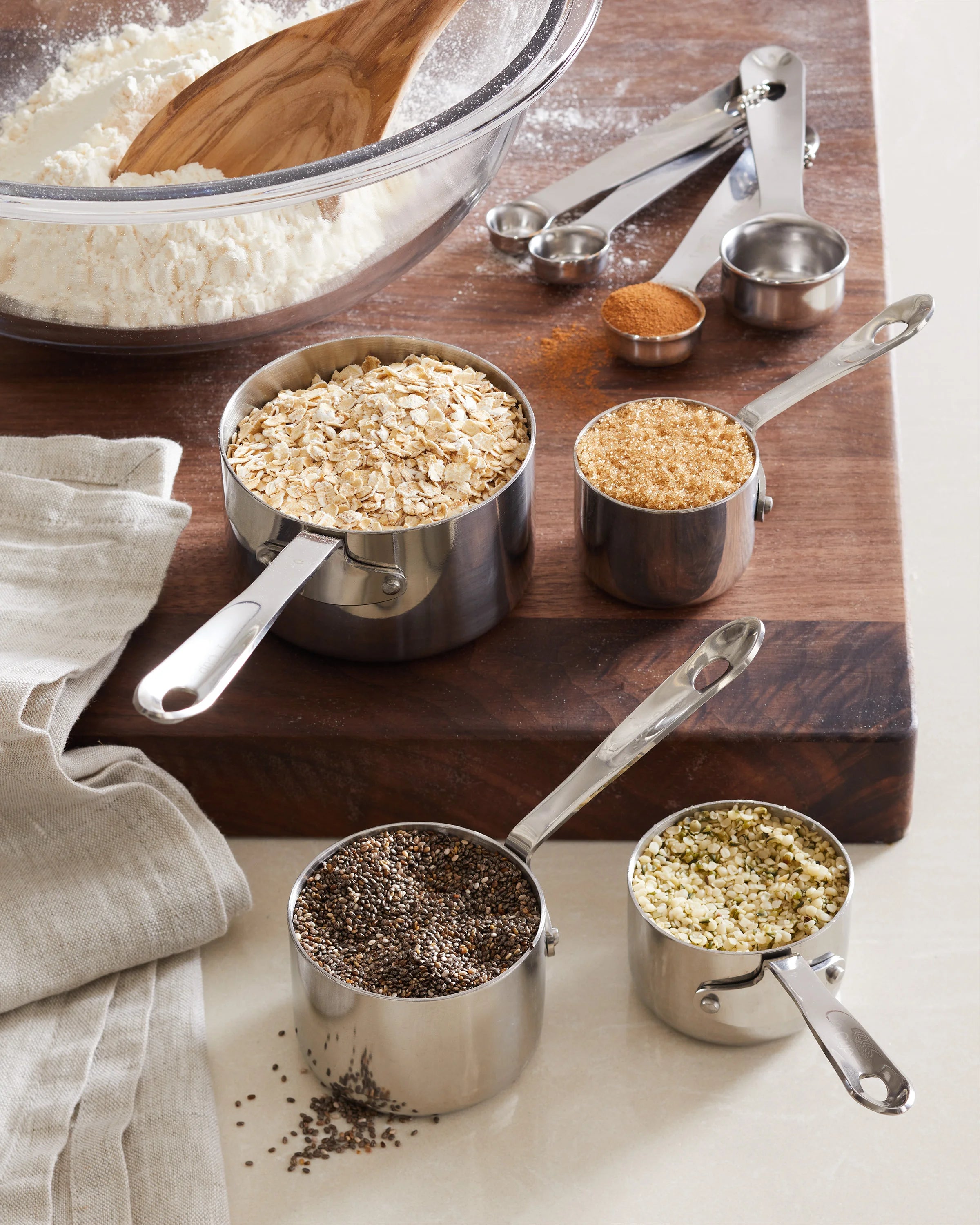 Stainless Steel Measuring Cups & Spoons Set - One Size / No Color Secondary image
